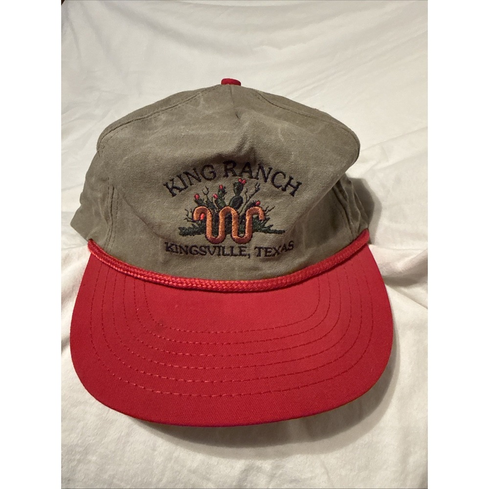 Vtg 90s King Ranch Cactus Rope Hat Made in USA